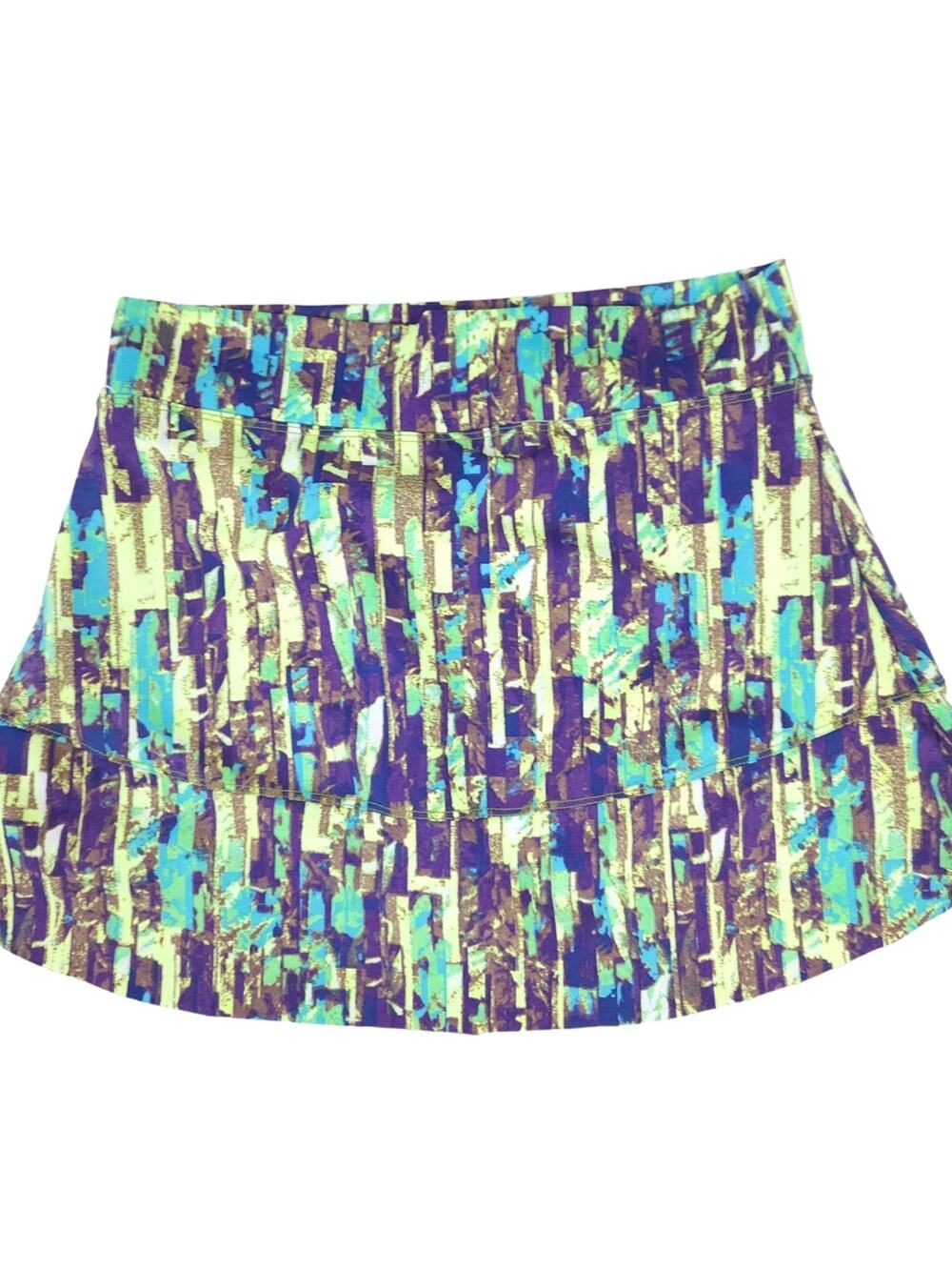 NTS Skort Medium Running Tennis Skirt Green Purple Blue Athletic Workout Skirt